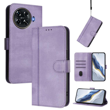 Line Splicing Buckle Retro Leather Phone Case, For Tecno Camon 30 5G, For Tecno Camon 30 4G, For Tecno Spark 20 Pro+ 4G, For Tecno Pova 5 Pro 5G, For Tecno Pova Neo 3, For Tecno Pova 5, For Tecno Camon 20 Premier 5G, For Tecno Camon 20 Pro 5G          ...