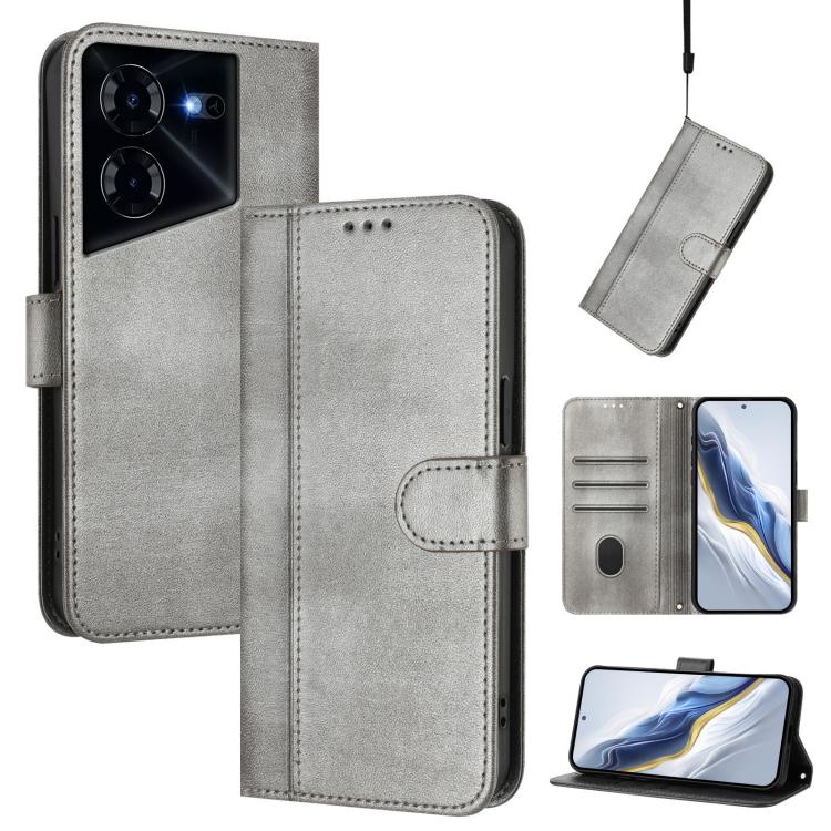 Line Splicing Buckle Retro Leather Phone Case, For Tecno Camon 30 5G, For Tecno Camon 30 4G, For Tecno Spark 20 Pro+ 4G, For Tecno Pova 5 Pro 5G, For Tecno Pova Neo 3, For Tecno Pova 5, For Tecno Camon 20 Premier 5G, For Tecno Camon 20 Pro 5G          ...