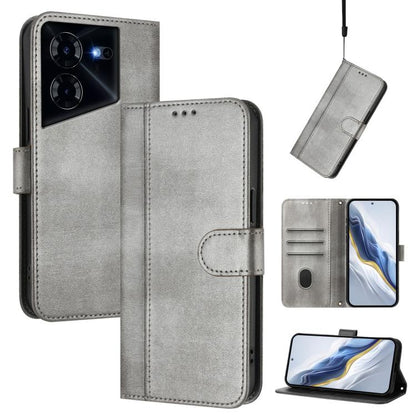 Line Splicing Buckle Retro Leather Phone Case, For Tecno Camon 30 5G, For Tecno Camon 30 4G, For Tecno Spark 20 Pro+ 4G, For Tecno Pova 5 Pro 5G, For Tecno Pova Neo 3, For Tecno Pova 5, For Tecno Camon 20 Premier 5G, For Tecno Camon 20 Pro 5G          ...