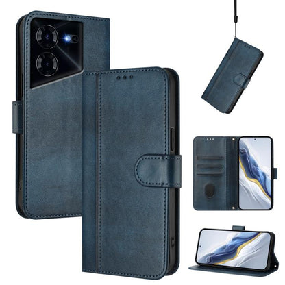 Line Splicing Buckle Retro Leather Phone Case, For Tecno Camon 30 5G, For Tecno Camon 30 4G, For Tecno Spark 20 Pro+ 4G, For Tecno Pova 5 Pro 5G, For Tecno Pova Neo 3, For Tecno Pova 5, For Tecno Camon 20 Premier 5G, For Tecno Camon 20 Pro 5G          ...
