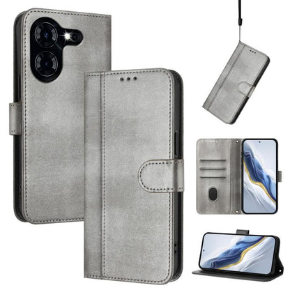 Line Splicing Buckle Retro Leather Phone Case, For Tecno Camon 30 5G, For Tecno Camon 30 4G, For Tecno Spark 20 Pro+ 4G, For Tecno Pova 5 Pro 5G, For Tecno Pova Neo 3, For Tecno Pova 5, For Tecno Camon 20 Premier 5G, For Tecno Camon 20 Pro 5G          ...