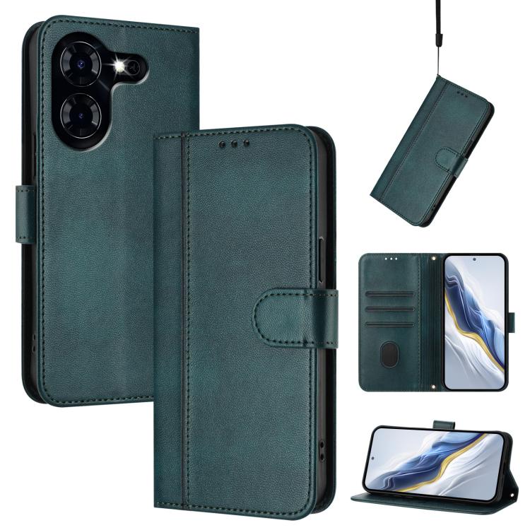 Line Splicing Buckle Retro Leather Phone Case, For Tecno Camon 30 5G, For Tecno Camon 30 4G, For Tecno Spark 20 Pro+ 4G, For Tecno Pova 5 Pro 5G, For Tecno Pova Neo 3, For Tecno Pova 5, For Tecno Camon 20 Premier 5G, For Tecno Camon 20 Pro 5G          ...