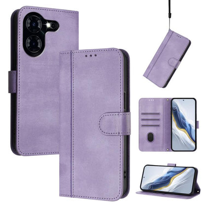 Line Splicing Buckle Retro Leather Phone Case, For Tecno Camon 30 5G, For Tecno Camon 30 4G, For Tecno Spark 20 Pro+ 4G, For Tecno Pova 5 Pro 5G, For Tecno Pova Neo 3, For Tecno Pova 5, For Tecno Camon 20 Premier 5G, For Tecno Camon 20 Pro 5G          ...