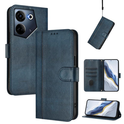 Line Splicing Buckle Retro Leather Phone Case, For Tecno Camon 30 5G, For Tecno Camon 30 4G, For Tecno Spark 20 Pro+ 4G, For Tecno Pova 5 Pro 5G, For Tecno Pova Neo 3, For Tecno Pova 5, For Tecno Camon 20 Premier 5G, For Tecno Camon 20 Pro 5G          ...