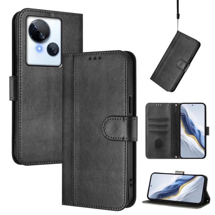 Line Splicing Buckle Retro Leather Phone Case, For Tecno Camon 30 5G, For Tecno Camon 30 4G, For Tecno Spark 20 Pro+ 4G, For Tecno Pova 5 Pro 5G, For Tecno Pova Neo 3, For Tecno Pova 5, For Tecno Camon 20 Premier 5G, For Tecno Camon 20 Pro 5G          ...