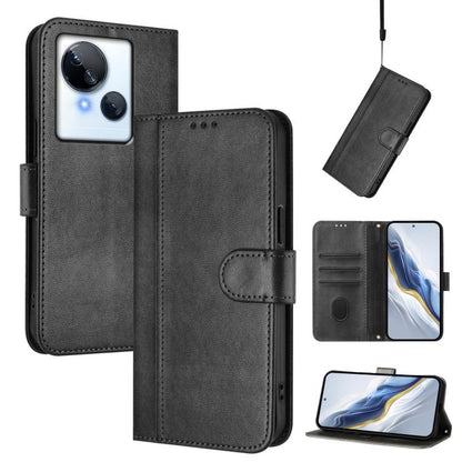 Line Splicing Buckle Retro Leather Phone Case, For Tecno Camon 30 5G, For Tecno Camon 30 4G, For Tecno Spark 20 Pro+ 4G, For Tecno Pova 5 Pro 5G, For Tecno Pova Neo 3, For Tecno Pova 5, For Tecno Camon 20 Premier 5G, For Tecno Camon 20 Pro 5G          ...