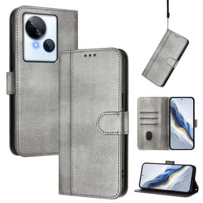 Line Splicing Buckle Retro Leather Phone Case, For Tecno Camon 30 5G, For Tecno Camon 30 4G, For Tecno Spark 20 Pro+ 4G, For Tecno Pova 5 Pro 5G, For Tecno Pova Neo 3, For Tecno Pova 5, For Tecno Camon 20 Premier 5G, For Tecno Camon 20 Pro 5G          ...