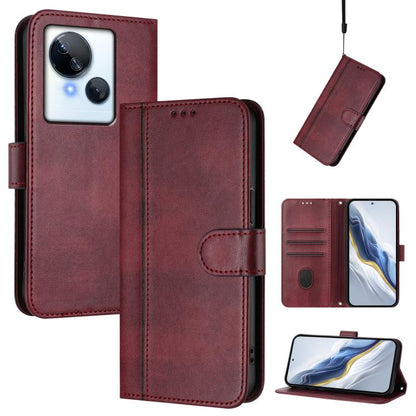Line Splicing Buckle Retro Leather Phone Case, For Tecno Camon 30 5G, For Tecno Camon 30 4G, For Tecno Spark 20 Pro+ 4G, For Tecno Pova 5 Pro 5G, For Tecno Pova Neo 3, For Tecno Pova 5, For Tecno Camon 20 Premier 5G, For Tecno Camon 20 Pro 5G          ...