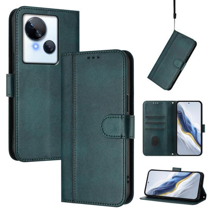 Line Splicing Buckle Retro Leather Phone Case, For Tecno Camon 30 5G, For Tecno Camon 30 4G, For Tecno Spark 20 Pro+ 4G, For Tecno Pova 5 Pro 5G, For Tecno Pova Neo 3, For Tecno Pova 5, For Tecno Camon 20 Premier 5G, For Tecno Camon 20 Pro 5G          ...
