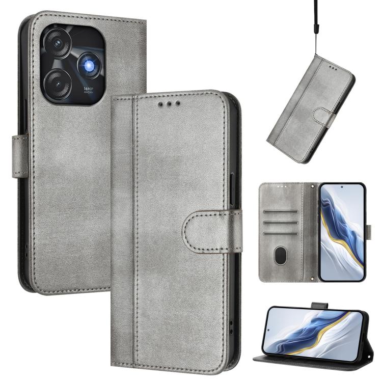 Line Splicing Buckle Retro Leather Phone Case, For Tecno Camon 30 5G, For Tecno Camon 30 4G, For Tecno Spark 20 Pro+ 4G, For Tecno Pova 5 Pro 5G, For Tecno Pova Neo 3, For Tecno Pova 5, For Tecno Camon 20 Premier 5G, For Tecno Camon 20 Pro 5G          ...