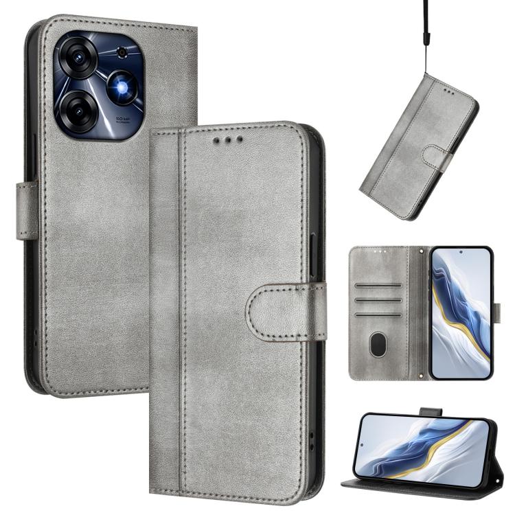 Line Splicing Buckle Retro Leather Phone Case, For Tecno Spark 10 Pro 4G, For Tecno Camon 19 / 19 Pro 5G, For Tecno Pova 4 Pro, For Tecno Pova 4, For Tecno Pova Neo 2, For Tecno Spark Go 2022 / 8C / 9, For Tecno Spark 9 Pro / 9T, For Tecno Pova 3      ...