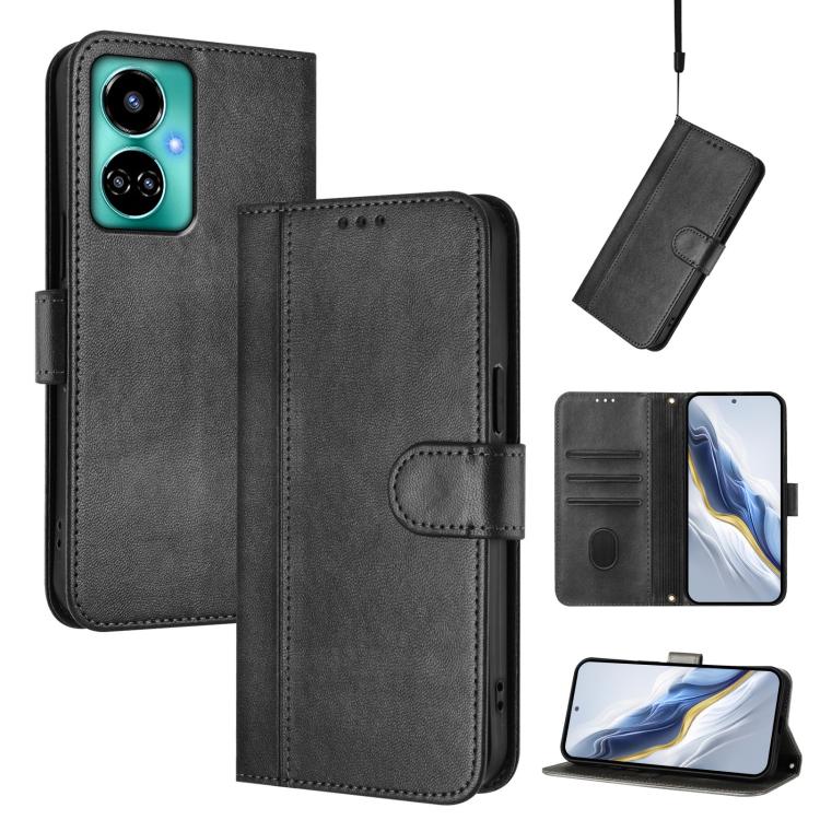 Line Splicing Buckle Retro Leather Phone Case, For Tecno Spark 10 Pro 4G, For Tecno Camon 19 / 19 Pro 5G, For Tecno Pova 4 Pro, For Tecno Pova 4, For Tecno Pova Neo 2, For Tecno Spark Go 2022 / 8C / 9, For Tecno Spark 9 Pro / 9T, For Tecno Pova 3      ...