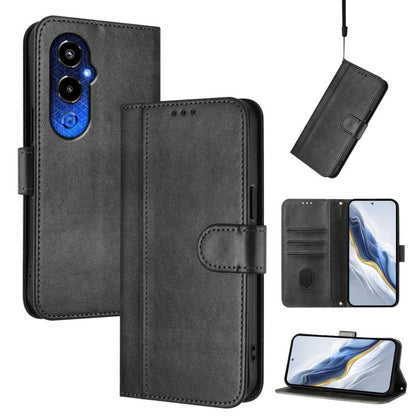 Line Splicing Buckle Retro Leather Phone Case, For Tecno Spark 10 Pro 4G, For Tecno Camon 19 / 19 Pro 5G, For Tecno Pova 4 Pro, For Tecno Pova 4, For Tecno Pova Neo 2, For Tecno Spark Go 2022 / 8C / 9, For Tecno Spark 9 Pro / 9T, For Tecno Pova 3      ...