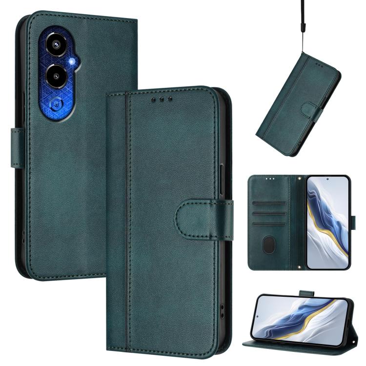 Line Splicing Buckle Retro Leather Phone Case, For Tecno Spark 10 Pro 4G, For Tecno Camon 19 / 19 Pro 5G, For Tecno Pova 4 Pro, For Tecno Pova 4, For Tecno Pova Neo 2, For Tecno Spark Go 2022 / 8C / 9, For Tecno Spark 9 Pro / 9T, For Tecno Pova 3      ...