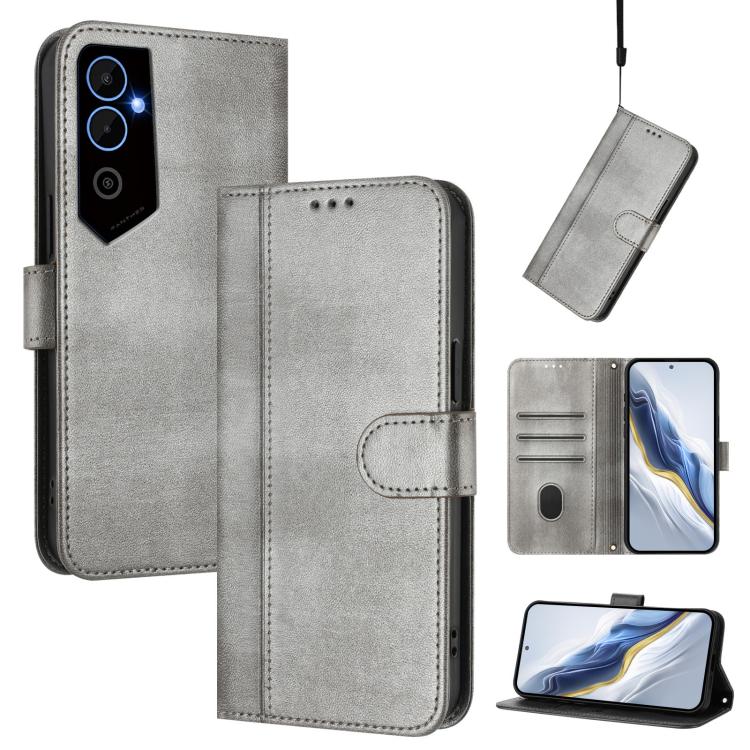 Line Splicing Buckle Retro Leather Phone Case, For Tecno Spark 10 Pro 4G, For Tecno Camon 19 / 19 Pro 5G, For Tecno Pova 4 Pro, For Tecno Pova 4, For Tecno Pova Neo 2, For Tecno Spark Go 2022 / 8C / 9, For Tecno Spark 9 Pro / 9T, For Tecno Pova 3      ...