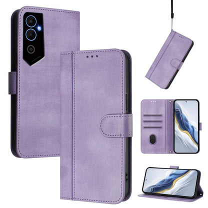 Line Splicing Buckle Retro Leather Phone Case, For Tecno Spark 10 Pro 4G, For Tecno Camon 19 / 19 Pro 5G, For Tecno Pova 4 Pro, For Tecno Pova 4, For Tecno Pova Neo 2, For Tecno Spark Go 2022 / 8C / 9, For Tecno Spark 9 Pro / 9T, For Tecno Pova 3      ...
