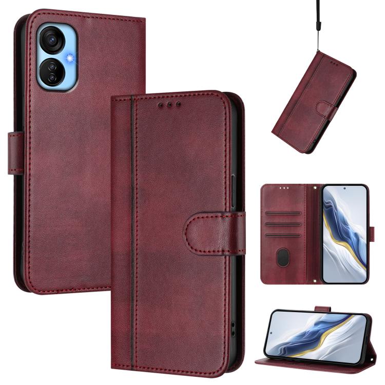 Line Splicing Buckle Retro Leather Phone Case, For Tecno Spark 10 Pro 4G, For Tecno Camon 19 / 19 Pro 5G, For Tecno Pova 4 Pro, For Tecno Pova 4, For Tecno Pova Neo 2, For Tecno Spark Go 2022 / 8C / 9, For Tecno Spark 9 Pro / 9T, For Tecno Pova 3      ...