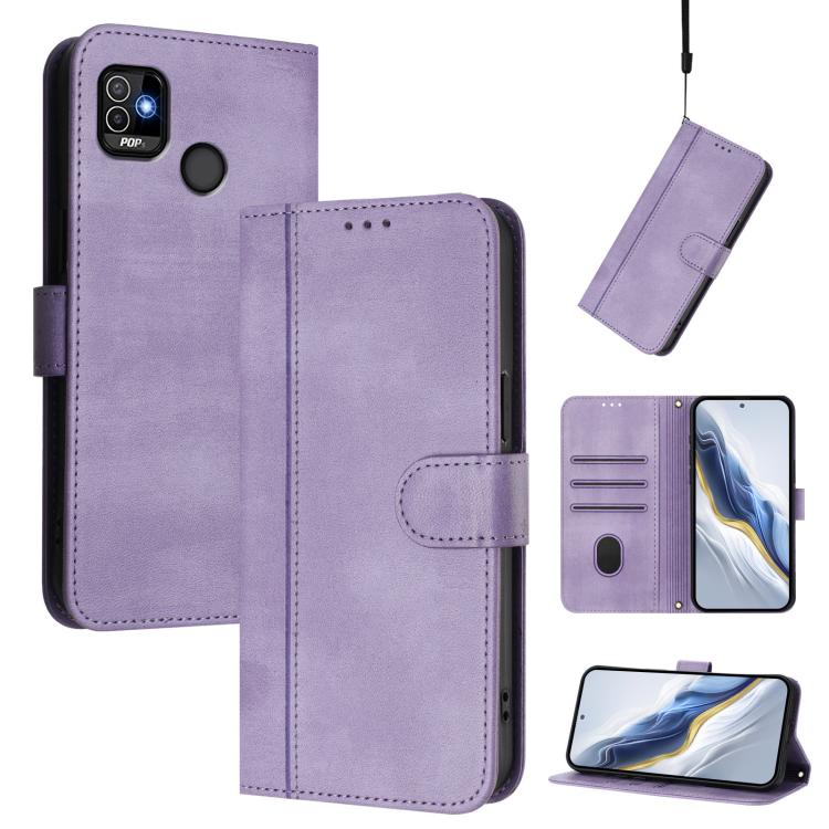Line Splicing Buckle Retro Leather Phone Case, For Tecno Spark 10 Pro 4G, For Tecno Camon 19 / 19 Pro 5G, For Tecno Pova 4 Pro, For Tecno Pova 4, For Tecno Pova Neo 2, For Tecno Spark Go 2022 / 8C / 9, For Tecno Spark 9 Pro / 9T, For Tecno Pova 3      ...