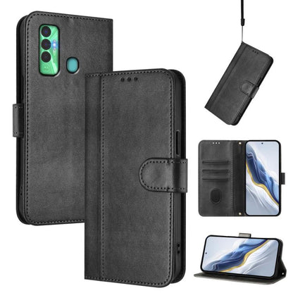 Line Splicing Buckle Retro Leather Phone Case, For Tecno Spark 10 Pro 4G, For Tecno Camon 19 / 19 Pro 5G, For Tecno Pova 4 Pro, For Tecno Pova 4, For Tecno Pova Neo 2, For Tecno Spark Go 2022 / 8C / 9, For Tecno Spark 9 Pro / 9T, For Tecno Pova 3      ...