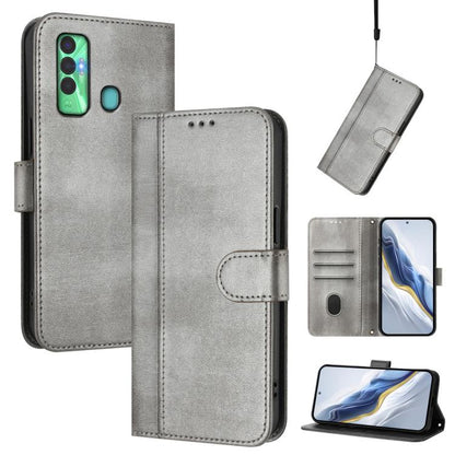 Line Splicing Buckle Retro Leather Phone Case, For Tecno Spark 10 Pro 4G, For Tecno Camon 19 / 19 Pro 5G, For Tecno Pova 4 Pro, For Tecno Pova 4, For Tecno Pova Neo 2, For Tecno Spark Go 2022 / 8C / 9, For Tecno Spark 9 Pro / 9T, For Tecno Pova 3      ...