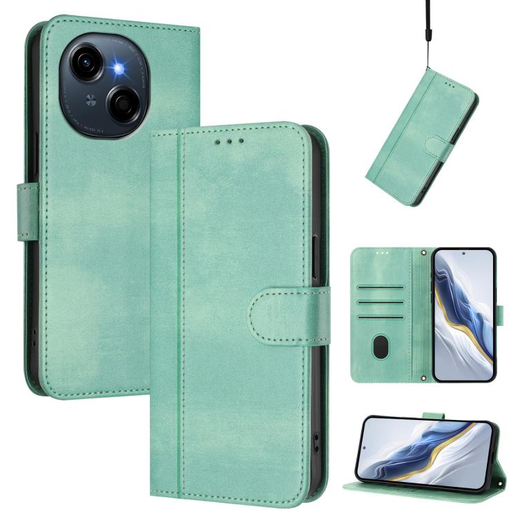 Line Splicing Buckle Retro Leather Phone Case, For Tecno Camon 50 Pro 4G, For Tecno Camon 50 4G, For Tecno Spark Slim 5G, For Tecno Pop 10 / Infinix Smart 10 4G, For Tecno Spark Go 1S / Go 2025, For Tecno Camon 40 Pro 4G, For Tecno Camon 40 Premier    ...
