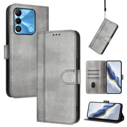 Line Splicing Buckle Retro Leather Phone Case, For Tecno Spark 10 Pro 4G, For Tecno Camon 19 / 19 Pro 5G, For Tecno Pova 4 Pro, For Tecno Pova 4, For Tecno Pova Neo 2, For Tecno Spark Go 2022 / 8C / 9, For Tecno Spark 9 Pro / 9T, For Tecno Pova 3      ...