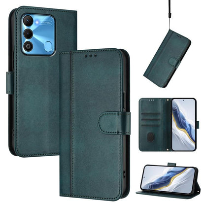 Line Splicing Buckle Retro Leather Phone Case, For Tecno Spark 10 Pro 4G, For Tecno Camon 19 / 19 Pro 5G, For Tecno Pova 4 Pro, For Tecno Pova 4, For Tecno Pova Neo 2, For Tecno Spark Go 2022 / 8C / 9, For Tecno Spark 9 Pro / 9T, For Tecno Pova 3      ...