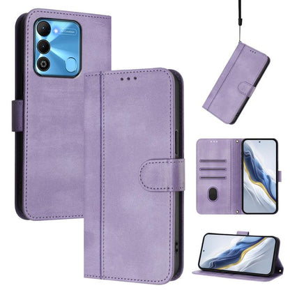 Line Splicing Buckle Retro Leather Phone Case, For Tecno Spark 10 Pro 4G, For Tecno Camon 19 / 19 Pro 5G, For Tecno Pova 4 Pro, For Tecno Pova 4, For Tecno Pova Neo 2, For Tecno Spark Go 2022 / 8C / 9, For Tecno Spark 9 Pro / 9T, For Tecno Pova 3      ...