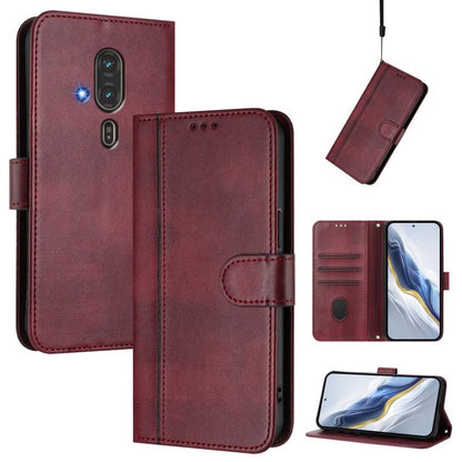 Line Splicing Buckle Retro Leather Phone Case, For Fujitsu Arrows We3, For Fujitsu FCNT Rakuraku F-53E, For Fujitsu Arrows We2 F-52E, For Fujitsu Arrows We2 Plus F-51E, For Fujitsu Arrow Be4 Plus F-41B, For Fujitsu Arrows F-01L F-42A                   ...