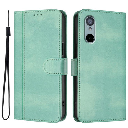 Line Splicing Buckle Retro Leather Phone Case, For Fujitsu Arrows We3, For Fujitsu FCNT Rakuraku F-53E, For Fujitsu Arrows We2 F-52E, For Fujitsu Arrows We2 Plus F-51E, For Fujitsu Arrow Be4 Plus F-41B, For Fujitsu Arrows F-01L F-42A                   ...