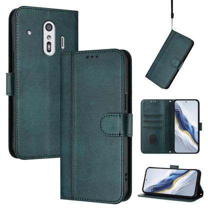 Line Splicing Buckle Retro Leather Phone Case, For Fujitsu Arrows We3, For Fujitsu FCNT Rakuraku F-53E, For Fujitsu Arrows We2 F-52E, For Fujitsu Arrows We2 Plus F-51E, For Fujitsu Arrow Be4 Plus F-41B, For Fujitsu Arrows F-01L F-42A                   ...