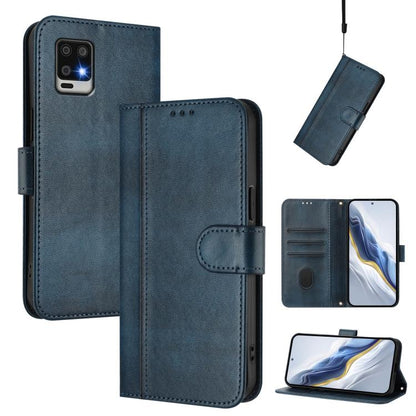 Line Splicing Buckle Retro Leather Phone Case, For Sharp Aquos R7, For Sharp Aquos Air / Aquos Zero6, For Sharp Aquos R6 SH-51B, For Sharp Simple Sumaho 5 / A001SH