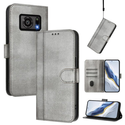 Line Splicing Buckle Retro Leather Phone Case, For Sharp Aquos R7, For Sharp Aquos Air / Aquos Zero6, For Sharp Aquos R6 SH-51B, For Sharp Simple Sumaho 5 / A001SH