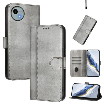 Line Splicing Buckle Retro Leather Phone Case, For Sharp Aquos wish6, For Sharp Aquos R11, For Sharp Aquos Sense10, For Sharp Basio Active3, For Sharp Aquos Sense9 Plus, For Sharp Aquos Sense9, For Sharp Aquos R9 Pro, For Sharp Aquos wish4             ...