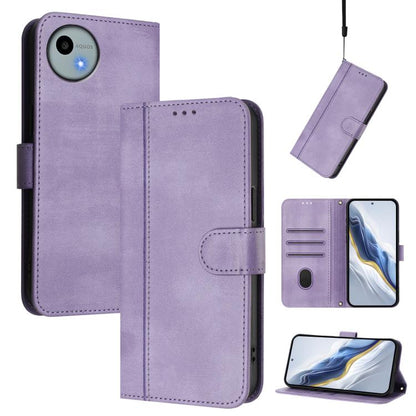 Line Splicing Buckle Retro Leather Phone Case, For Sharp Aquos wish6, For Sharp Aquos R11, For Sharp Aquos Sense10, For Sharp Basio Active3, For Sharp Aquos Sense9 Plus, For Sharp Aquos Sense9, For Sharp Aquos R9 Pro, For Sharp Aquos wish4             ...