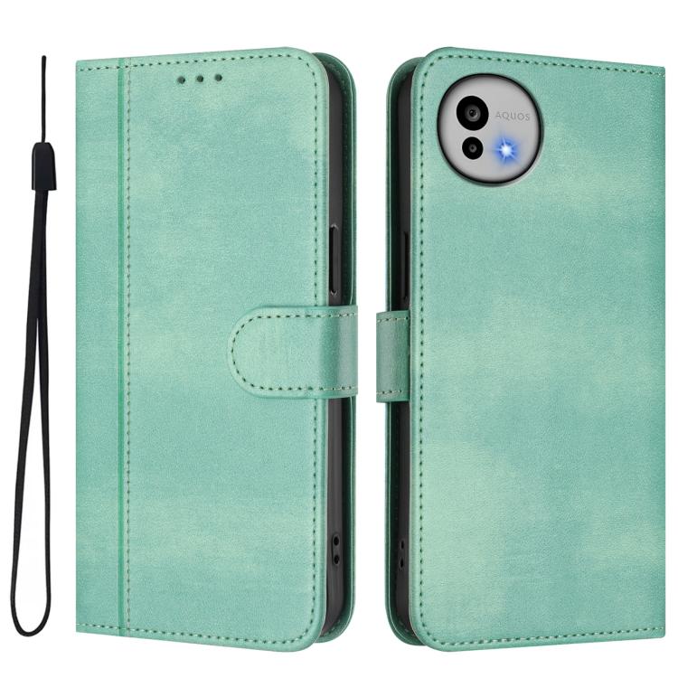 Line Splicing Buckle Retro Leather Phone Case, For Sharp Aquos wish6, For Sharp Aquos R11, For Sharp Aquos Sense10, For Sharp Basio Active3, For Sharp Aquos Sense9 Plus, For Sharp Aquos Sense9, For Sharp Aquos R9 Pro, For Sharp Aquos wish4             ...