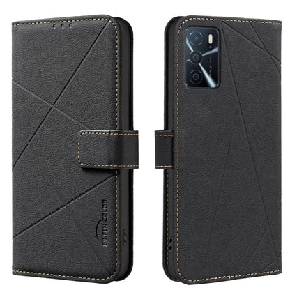 Geometric Pattern RFID Leather Phone Case, For OPPO A96 5G / Reno7 Z, For OPPO A16 / A16S / A54S / A55 5G, For OPPO A94 4G / Reno5 F / F19 Rro, For OPPO A94 5G / F19 Pro+ / Reno5 Z 5G, For OPPO A74 5G / A93 5G / A54 5G, For OPPO A74 4G / F19 4G        ...