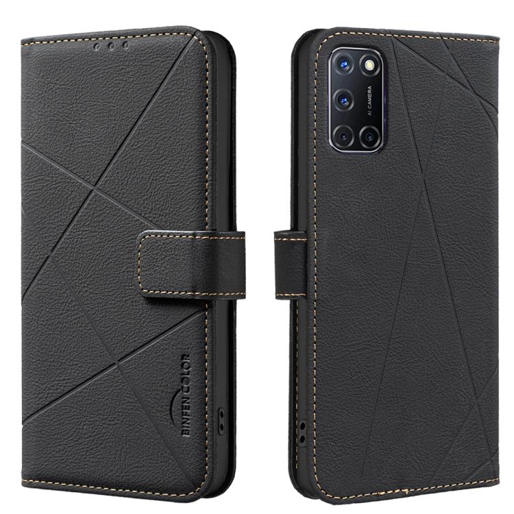 Geometric Pattern RFID Leather Phone Case, For OPPO A96 5G / Reno7 Z, For OPPO A16 / A16S / A54S / A55 5G, For OPPO A94 4G / Reno5 F / F19 Rro, For OPPO A94 5G / F19 Pro+ / Reno5 Z 5G, For OPPO A74 5G / A93 5G / A54 5G, For OPPO A74 4G / F19 4G        ...