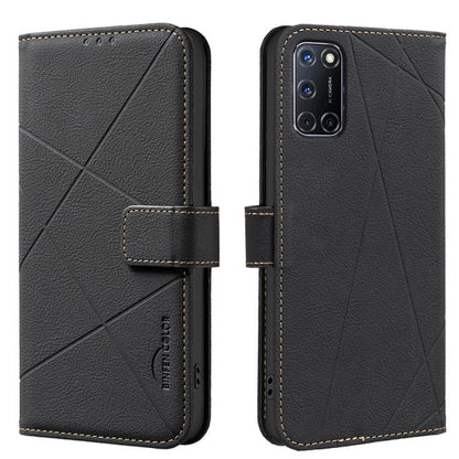 Geometric Pattern RFID Leather Phone Case, For OPPO A96 5G / Reno7 Z, For OPPO A16 / A16S / A54S / A55 5G, For OPPO A94 4G / Reno5 F / F19 Rro, For OPPO A94 5G / F19 Pro+ / Reno5 Z 5G, For OPPO A74 5G / A93 5G / A54 5G, For OPPO A74 4G / F19 4G        ...