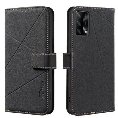 Geometric Pattern RFID Leather Phone Case, For OPPO A96 5G / Reno7 Z, For OPPO A16 / A16S / A54S / A55 5G, For OPPO A94 4G / Reno5 F / F19 Rro, For OPPO A94 5G / F19 Pro+ / Reno5 Z 5G, For OPPO A74 5G / A93 5G / A54 5G, For OPPO A74 4G / F19 4G        ...