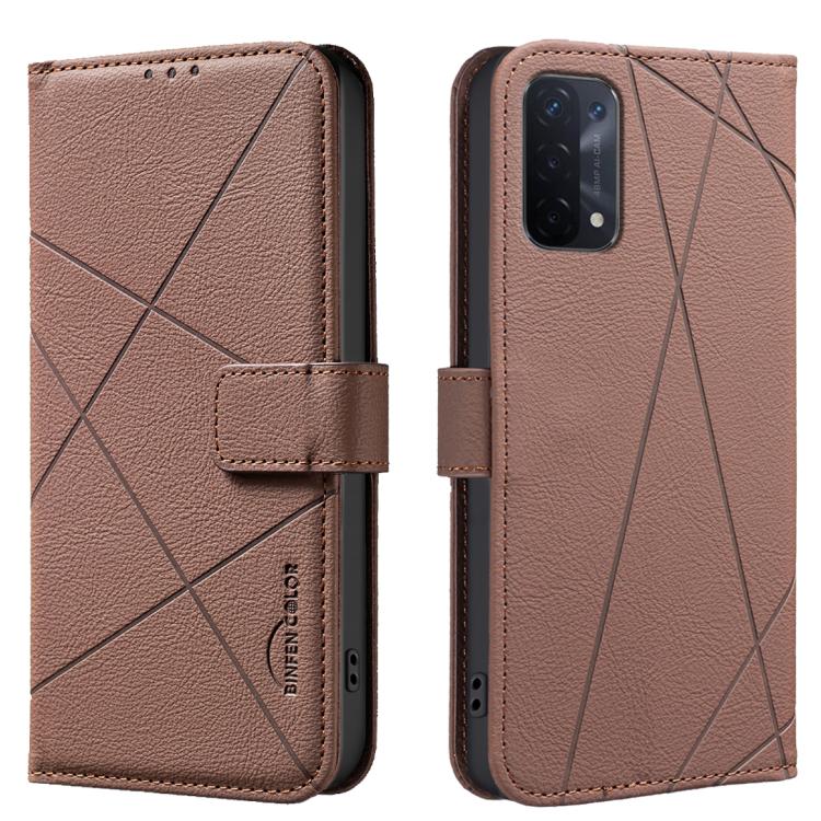 Geometric Pattern RFID Leather Phone Case, For OPPO A96 5G / Reno7 Z, For OPPO A16 / A16S / A54S / A55 5G, For OPPO A94 4G / Reno5 F / F19 Rro, For OPPO A94 5G / F19 Pro+ / Reno5 Z 5G, For OPPO A74 5G / A93 5G / A54 5G, For OPPO A74 4G / F19 4G        ...