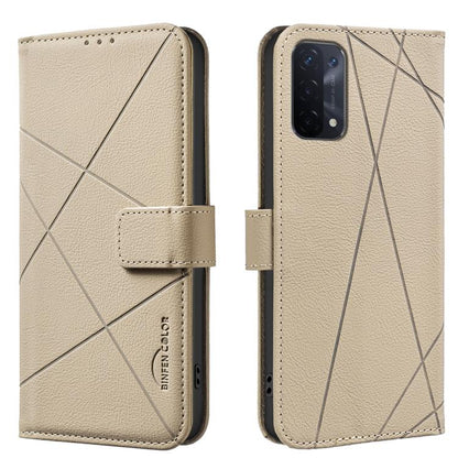 Geometric Pattern RFID Leather Phone Case, For OPPO A96 5G / Reno7 Z, For OPPO A16 / A16S / A54S / A55 5G, For OPPO A94 4G / Reno5 F / F19 Rro, For OPPO A94 5G / F19 Pro+ / Reno5 Z 5G, For OPPO A74 5G / A93 5G / A54 5G, For OPPO A74 4G / F19 4G        ...
