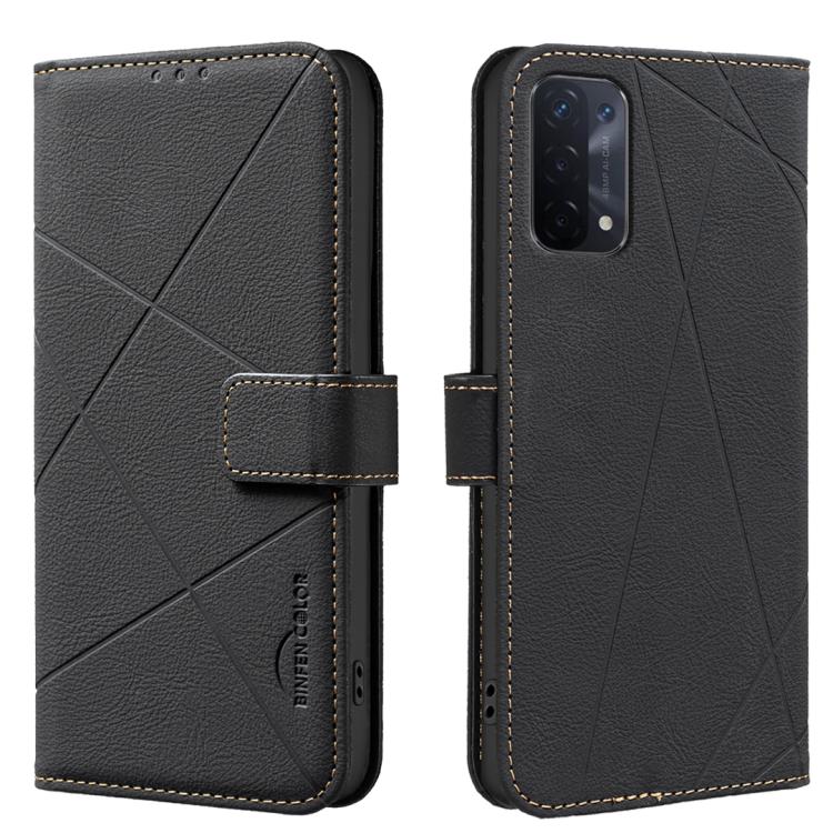 Geometric Pattern RFID Leather Phone Case, For OPPO A96 5G / Reno7 Z, For OPPO A16 / A16S / A54S / A55 5G, For OPPO A94 4G / Reno5 F / F19 Rro, For OPPO A94 5G / F19 Pro+ / Reno5 Z 5G, For OPPO A74 5G / A93 5G / A54 5G, For OPPO A74 4G / F19 4G        ...