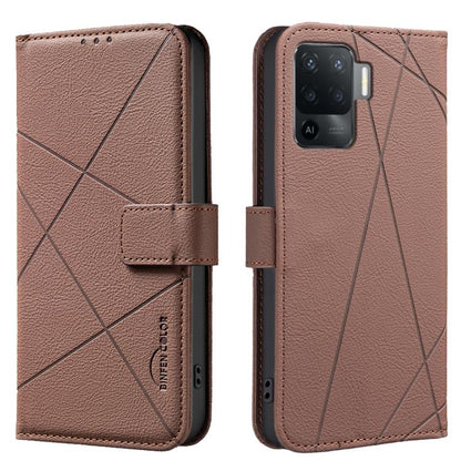Geometric Pattern RFID Leather Phone Case, For OPPO A96 5G / Reno7 Z, For OPPO A16 / A16S / A54S / A55 5G, For OPPO A94 4G / Reno5 F / F19 Rro, For OPPO A94 5G / F19 Pro+ / Reno5 Z 5G, For OPPO A74 5G / A93 5G / A54 5G, For OPPO A74 4G / F19 4G        ...
