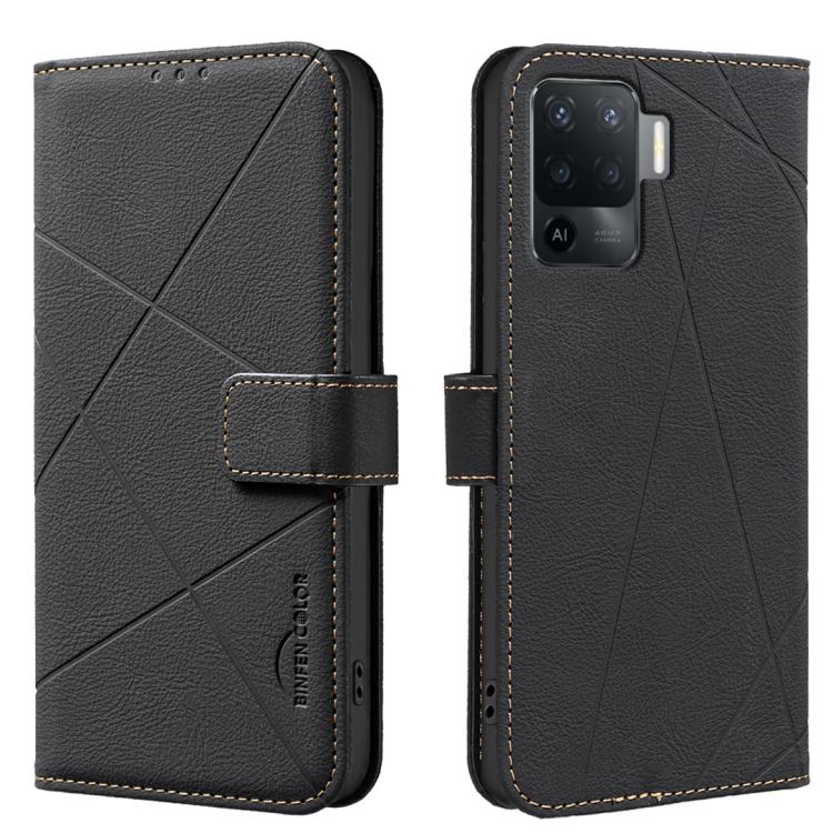 Geometric Pattern RFID Leather Phone Case, For OPPO A96 5G / Reno7 Z, For OPPO A16 / A16S / A54S / A55 5G, For OPPO A94 4G / Reno5 F / F19 Rro, For OPPO A94 5G / F19 Pro+ / Reno5 Z 5G, For OPPO A74 5G / A93 5G / A54 5G, For OPPO A74 4G / F19 4G        ...