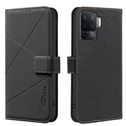 Geometric Pattern RFID Leather Phone Case, For OPPO A96 5G / Reno7 Z, For OPPO A16 / A16S / A54S / A55 5G, For OPPO A94 4G / Reno5 F / F19 Rro, For OPPO A94 5G / F19 Pro+ / Reno5 Z 5G, For OPPO A74 5G / A93 5G / A54 5G, For OPPO A74 4G / F19 4G        ...