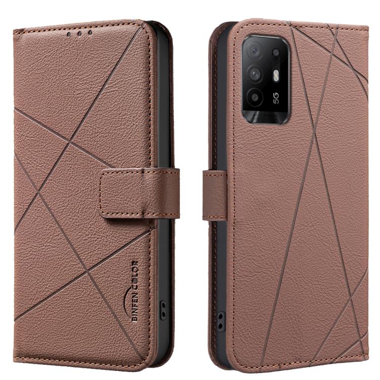 Geometric Pattern RFID Leather Phone Case, For OPPO A96 5G / Reno7 Z, For OPPO A16 / A16S / A54S / A55 5G, For OPPO A94 4G / Reno5 F / F19 Rro, For OPPO A94 5G / F19 Pro+ / Reno5 Z 5G, For OPPO A74 5G / A93 5G / A54 5G, For OPPO A74 4G / F19 4G        ...