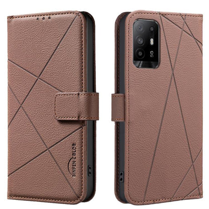 Geometric Pattern RFID Leather Phone Case, For OPPO A96 5G / Reno7 Z, For OPPO A16 / A16S / A54S / A55 5G, For OPPO A94 4G / Reno5 F / F19 Rro, For OPPO A94 5G / F19 Pro+ / Reno5 Z 5G, For OPPO A74 5G / A93 5G / A54 5G, For OPPO A74 4G / F19 4G        ...
