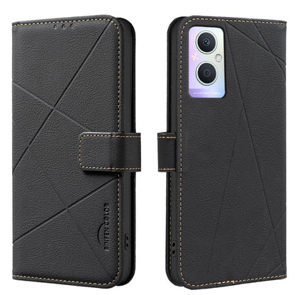 Geometric Pattern RFID Leather Phone Case, For OPPO A96 5G / Reno7 Z, For OPPO A16 / A16S / A54S / A55 5G, For OPPO A94 4G / Reno5 F / F19 Rro, For OPPO A94 5G / F19 Pro+ / Reno5 Z 5G, For OPPO A74 5G / A93 5G / A54 5G, For OPPO A74 4G / F19 4G        ...