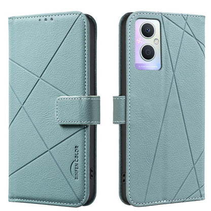 Geometric Pattern RFID Leather Phone Case, For OPPO A96 5G / Reno7 Z, For OPPO A16 / A16S / A54S / A55 5G, For OPPO A94 4G / Reno5 F / F19 Rro, For OPPO A94 5G / F19 Pro+ / Reno5 Z 5G, For OPPO A74 5G / A93 5G / A54 5G, For OPPO A74 4G / F19 4G        ...